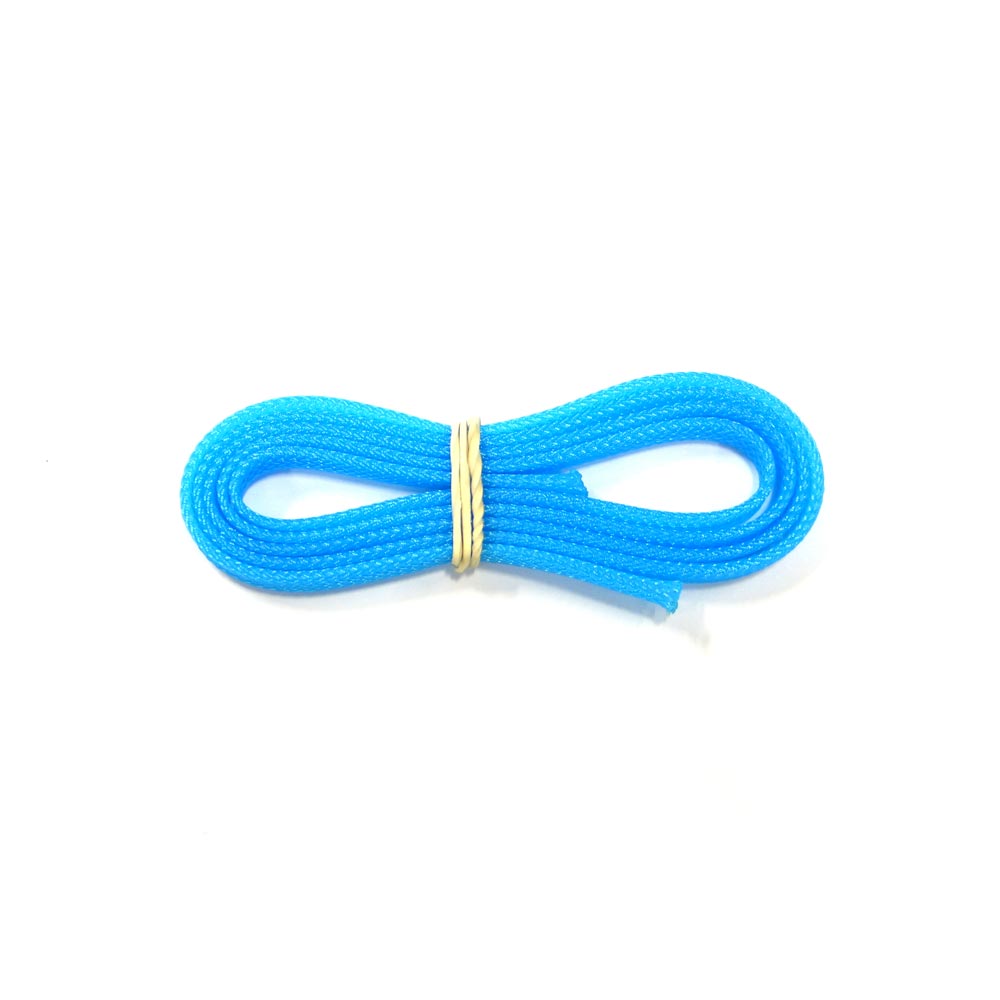 Gaine tressée bleue protection durite et cable 6 mm x 1 m