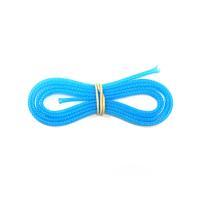 Gaine tress&eacute;e bleue protection durite et cable 4 mm x 1 m