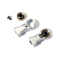 Alloy ball end with replacement pivoting bearing, M8 left thread, 2 pcs.