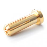 Prise 5.0mm gold Bullet plated M&acirc;le (10pcs)